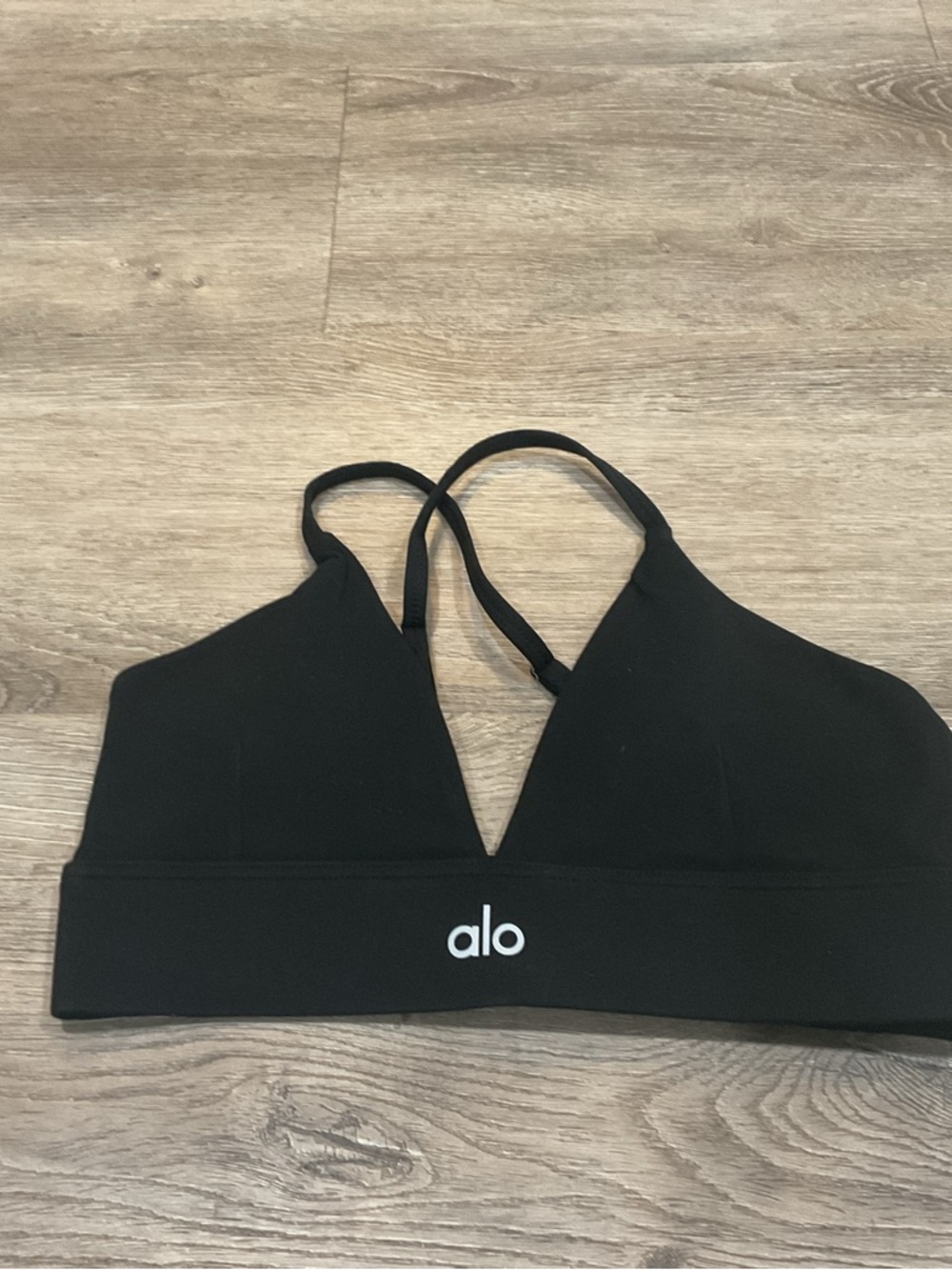 ALO Yoga Black Strappy Sports Bra